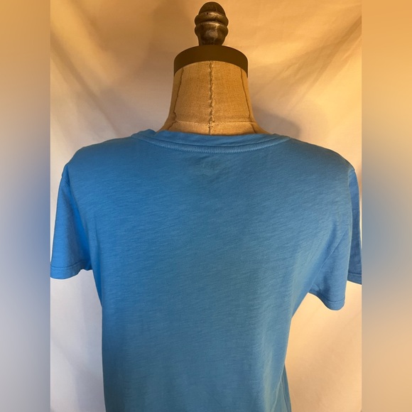 EUC ATHLETA size Medium vibrant blue short sleeve tee - Picture 5 of 10